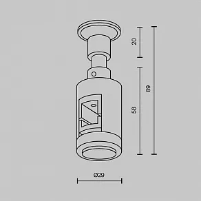 Основание на штанге Maytoni Accessories for tracks Flarity TRA155CW-S1-BS