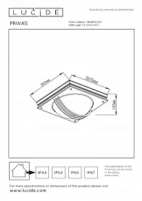 Накладной светильник Lucide Privas 14828/02/31