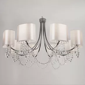 Подвесная люстра Eurosvet Cornella 10084/8 хром/прозрачный хрусталь Strotskis