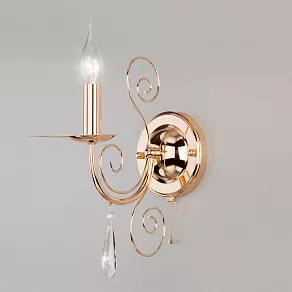 Бра Eurosvet Wispa 10094/1 золото/прозрачный хрусталь Strotskis