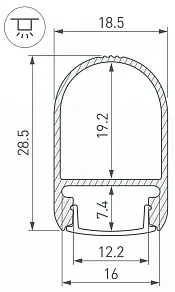 Профиль накладной Arlight WARDROBE 053565