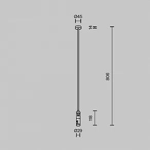Основание на штанге Maytoni Accessories for tracks Flarity TRA159С-D1-B