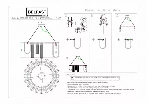 Подвесная люстра Belfast Severn 6601-800 BR CL