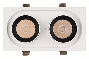 Встраиваемый светильник на штанге Arlight LGD-PULL-S100x200-2x10W Warm3000 (WH, 20 deg) 026194