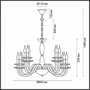 Подвесная люстра Odeon Light Capri 4187/12