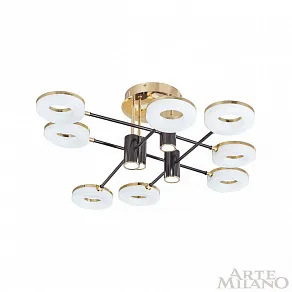 Потолочная люстра Arte Milano Ferrara-71399 271399/8 BK/GD