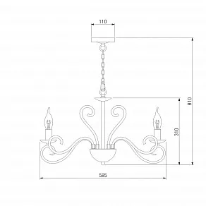 Подвесная люстра Eurosvet Silva 60090/5 золото