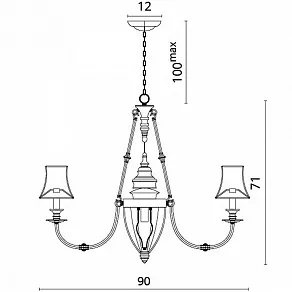 Подвесная люстра Divinare Archeo 1165/01 LM-8