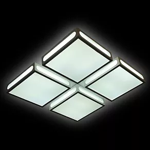 Накладной светильник Ambrella Orbital Crystal Sand FS1888 WH/SD 144W 4200K D520*520