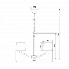Подвесная люстра Eurosvet Felicia 70073/5 хром