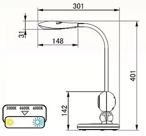 Настольная лампа декоративная Horoz Electric Merve HRZ00000680