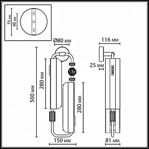 Бра Odeon Light Lion 5467/10WL
