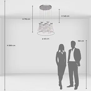 Подвесная люстра DeMarkt Крайс 15 657014007