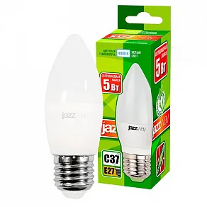 Лампа светодиодная Jazzway  E27 5Вт 4000K PLED-ECO-C37 5w E27 4000K