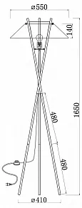 Торшер Maytoni Bastone MOD006FL-01B