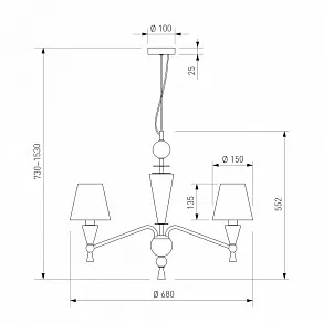 Подвесная люстра Eurosvet Teja 101014/6