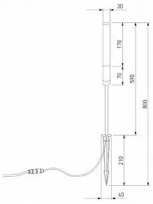 Наземный низкий светильник Elektrostandard Invi a069445