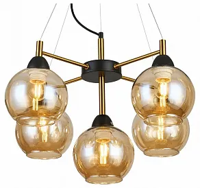 Подвесная люстра Imex MD.9056 MD.9056-5-P-BK+COP