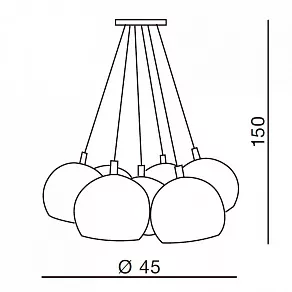 Подвесная люстра Azzardo Noa multicolor AZ1324