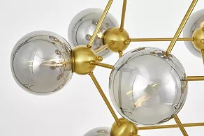 Подвесная люстра LUMINA DECO Zodiak LDP 160N-12 MD+GY