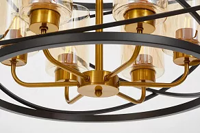 Подвесная люстра LUMINA DECO 8004 LDP 8004-6 BK+MD