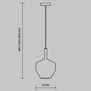 Подвесной светильник Maytoni Duality MOD271PL-01B4