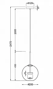 Подвесной светильник Maytoni Cometa MOD055PL-L12G3K