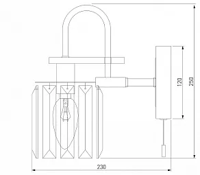 Бра Eurosvet Tenia 70090/1 черный