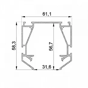 Профиль-держатель Imex SMART LINE IL.0050.3400-2-AL