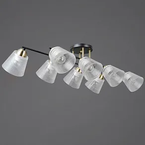 Люстра на штанге ILLUMICO IL0845 IL0845-8CSQ-25BKAB ELITE