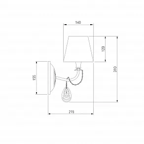 Бра Eurosvet Enzo 60068/1 перламутровое золото