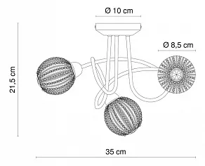 Потолочная люстра Globo Degray 56102-3D