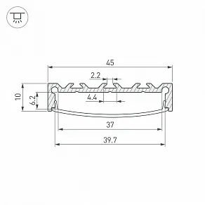 Профиль накладной Arlight LINE 049248
