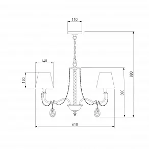 Подвесная люстра Eurosvet Enzo 60068/5 перламутровое золото