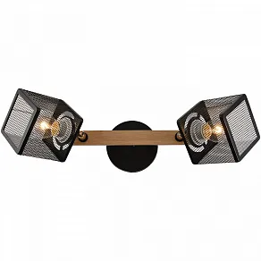 Светильник на штанге Reluce 01591 01591-3.3-02B BK+FGD+WOOD