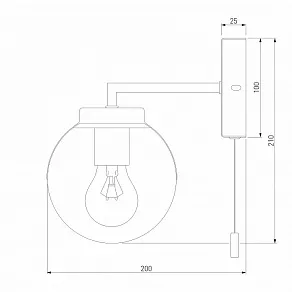 Бра Eurosvet Creek 70118/1 черный