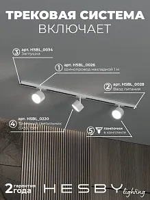 Комплект трековый Hesby Lighting Skylite №13 HSBL_kompl_S013_NI1W3K
