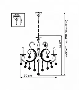 Подвесная люстра Osgona Elegante 708087