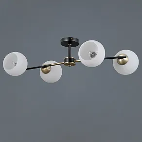 Люстра на штанге ILLUMICO LIBRA IL0469-4CSQ-24 BK AB LIBRA