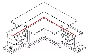 Соединитель угловой L-образный для треков Nowodvorski Ctls Power 8230