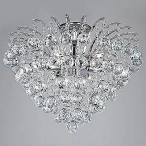 Люстра на штанге Eurosvet Ostiniya 3299/6 хром/прозрачный хрусталь Strotskis