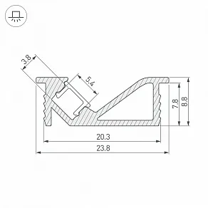 Профиль накладной Arlight SL 062326