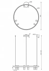 Подвесной светильник Maytoni Satellite MOD102PL-L42B4K