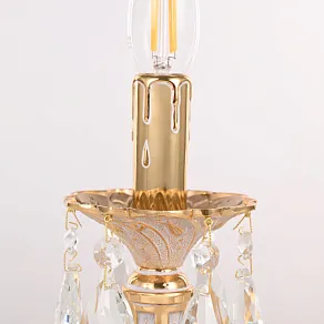 Настольная лампа декоративная Bohemia Ivele Crystal AL77 AL77200L/1-25 GW