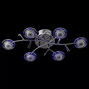 Потолочная люстра Eurosvet 90000 90000/6 хром/синий+красный+фиолетовый