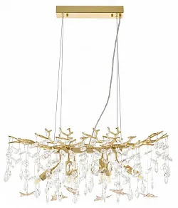 Подвесная люстра Arte Milano Веточка 230210.700.6.E14.D2 GD BUT-Amber