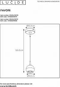 Подвесной светильник Lucide Favori 09434/01/30