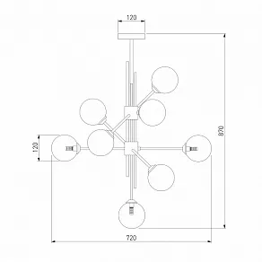 Люстра на штанге Eurosvet Volver 50383 черный