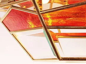Накладной светильник Doge Luce 1007 1007/3PL-B.CRISTALLO M+ROSSO