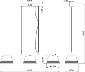 Подвесной светильник Moderli Hammilton V2751-3PL